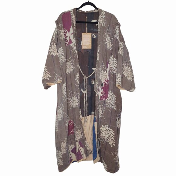 Magnolia Pearl Good Fortune Opulence French Cotton Kimono OSFM - Picture 3 of 10